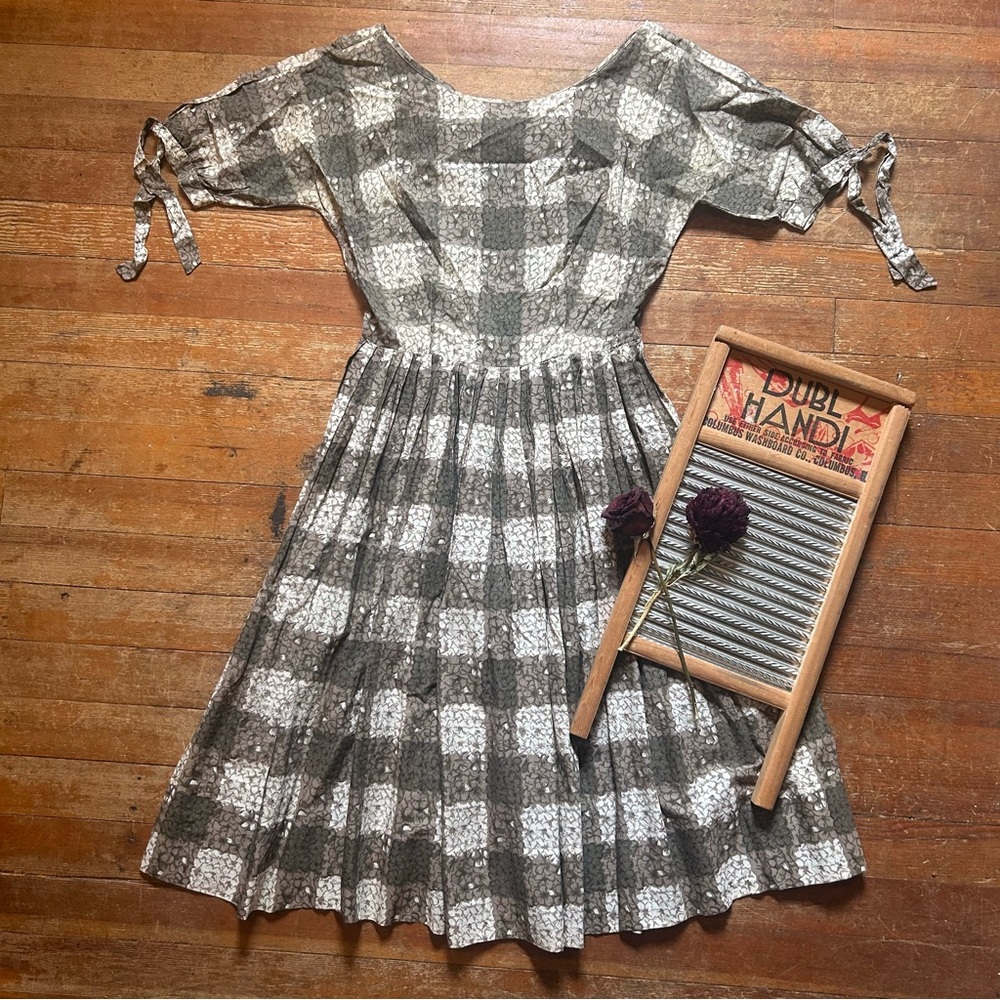 🎻Vintage 50s Checkered Dress🎻